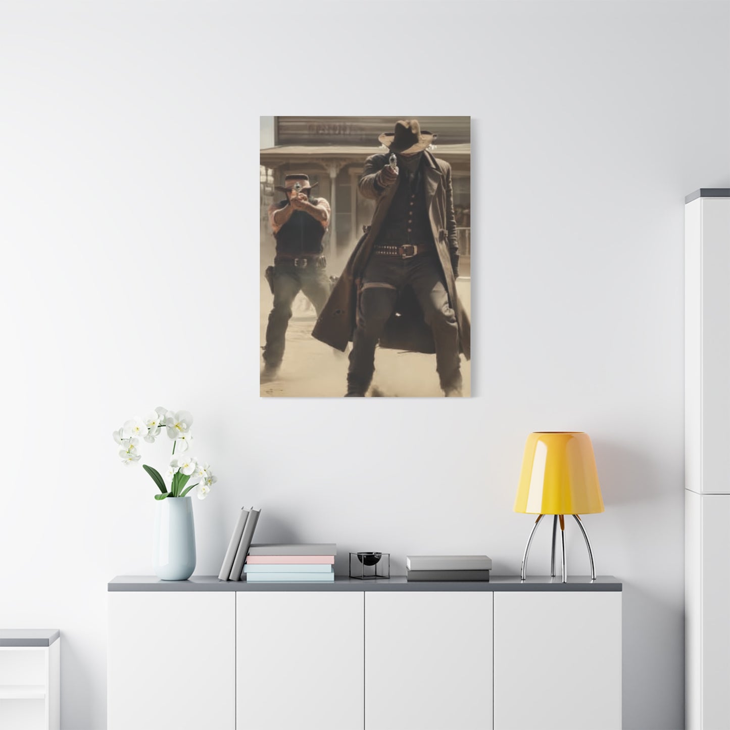 High Noon Gunslinger Showdown Wall Art & Canvas Print