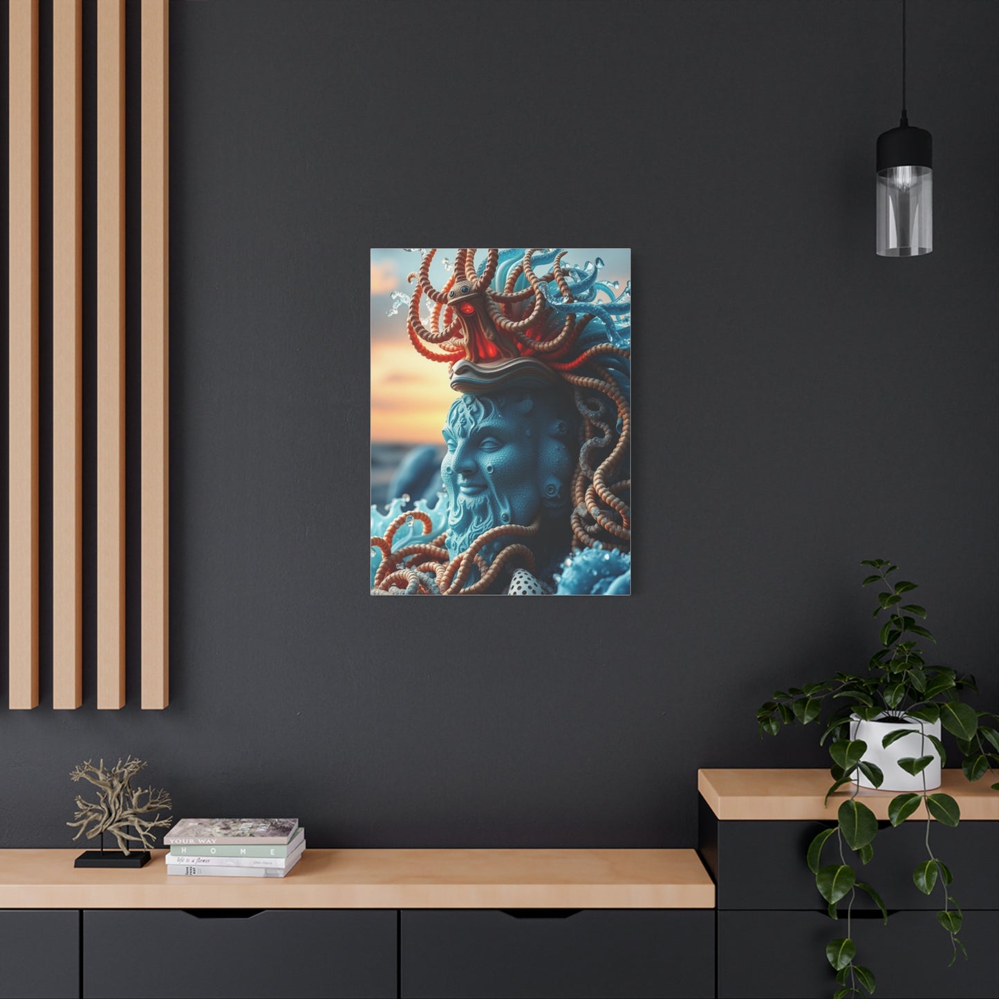 Aquatic Elegance Portrait Wall Art & Canvas Print