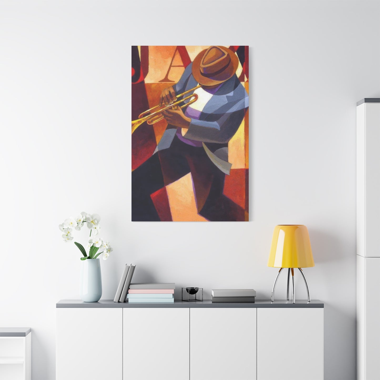 Man With Saxophone Deco Wall Art & Canvas Prints