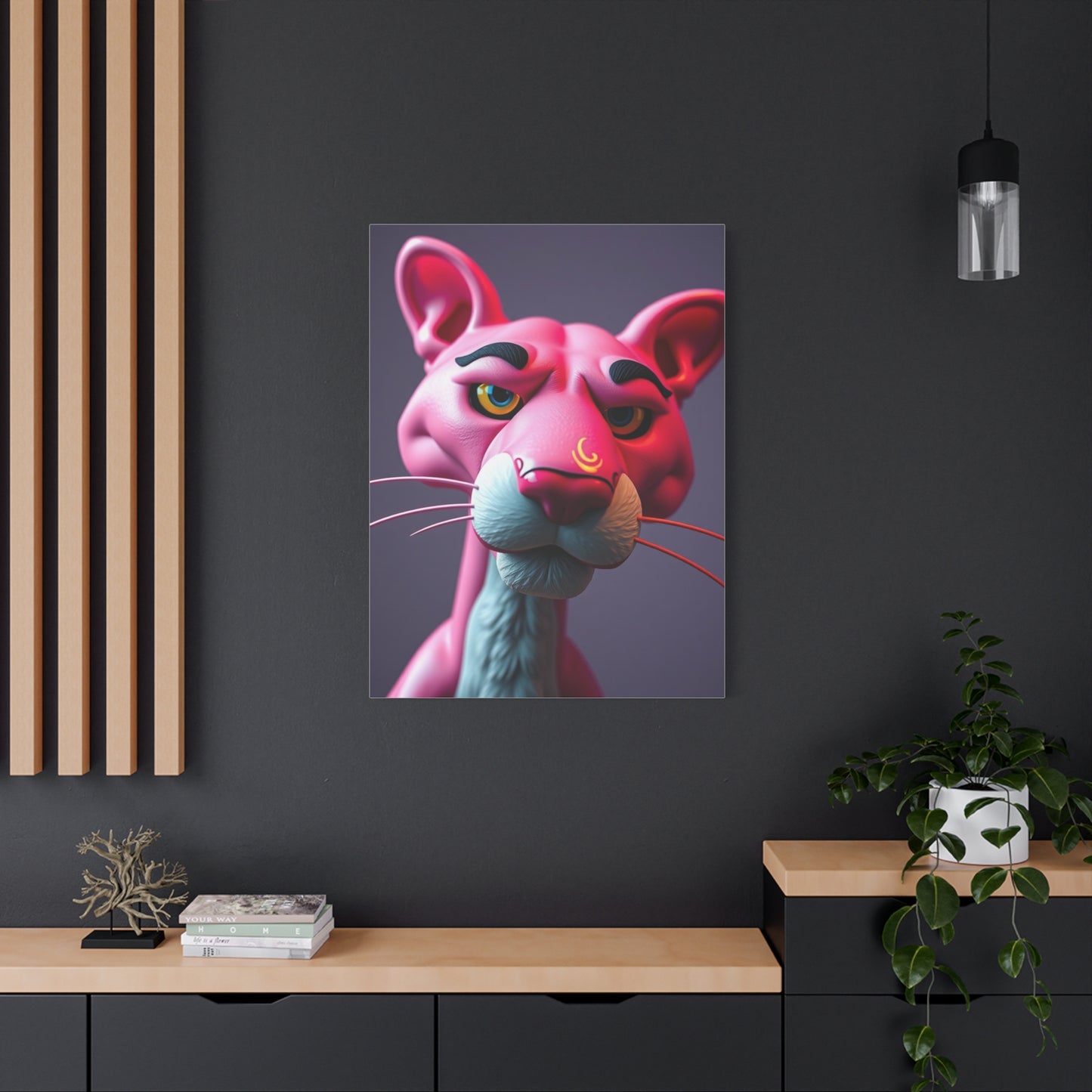 Ruby Feline Elegance Wall Art & Canvas Print