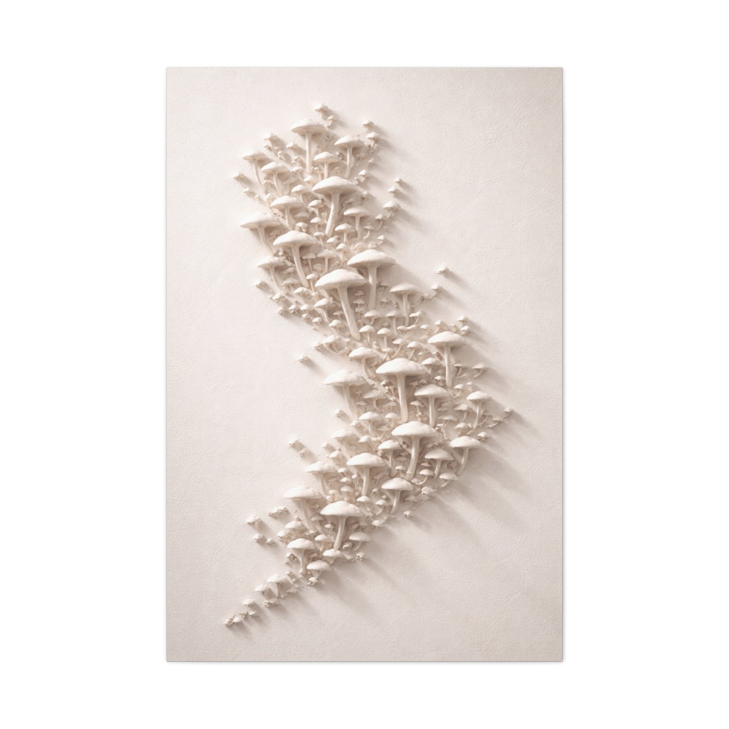 Modular 3D Stick-On Mushroom Colony Wall Art & Canvas Print