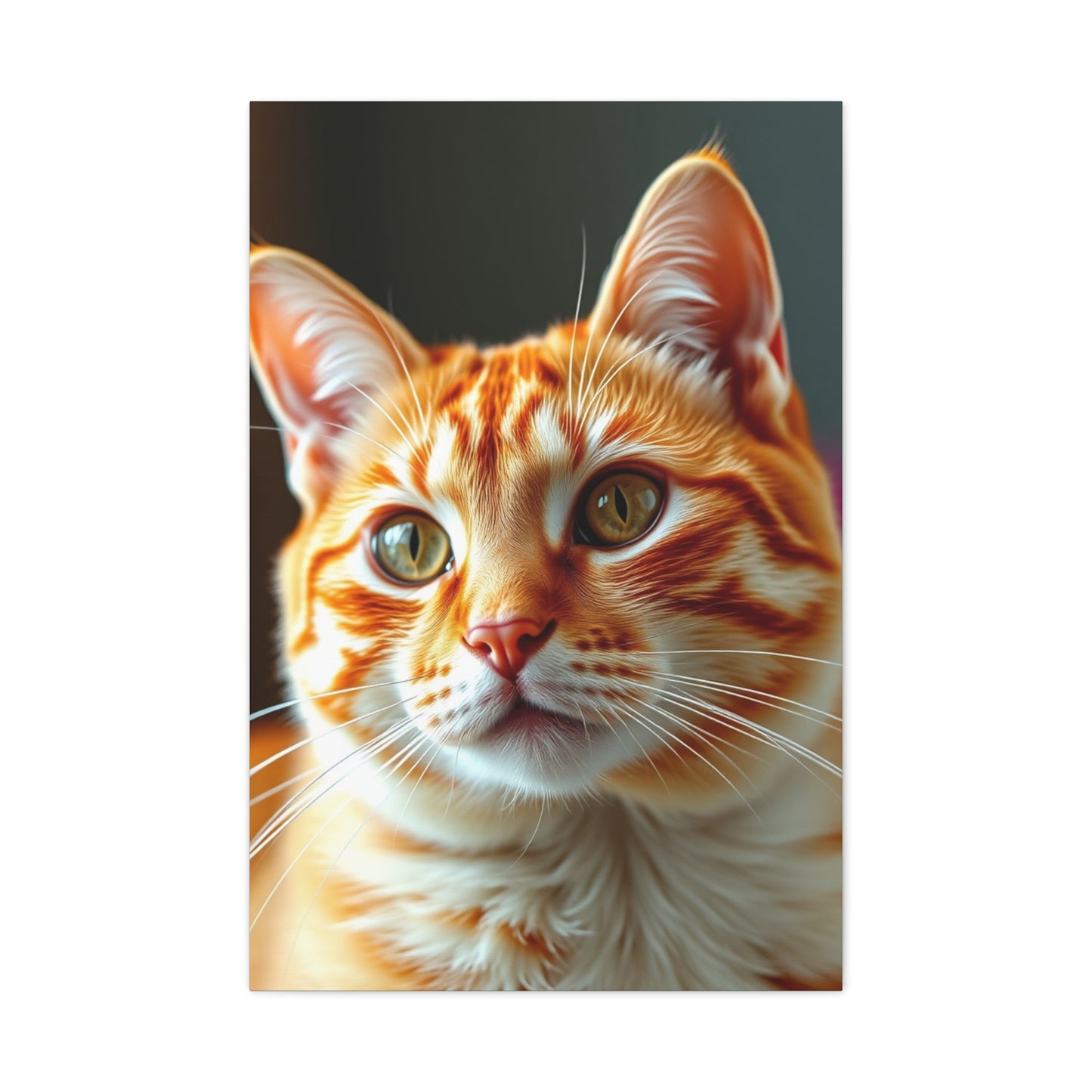 Vision Orange Cat Art Art Wall Art & Canvas Print
