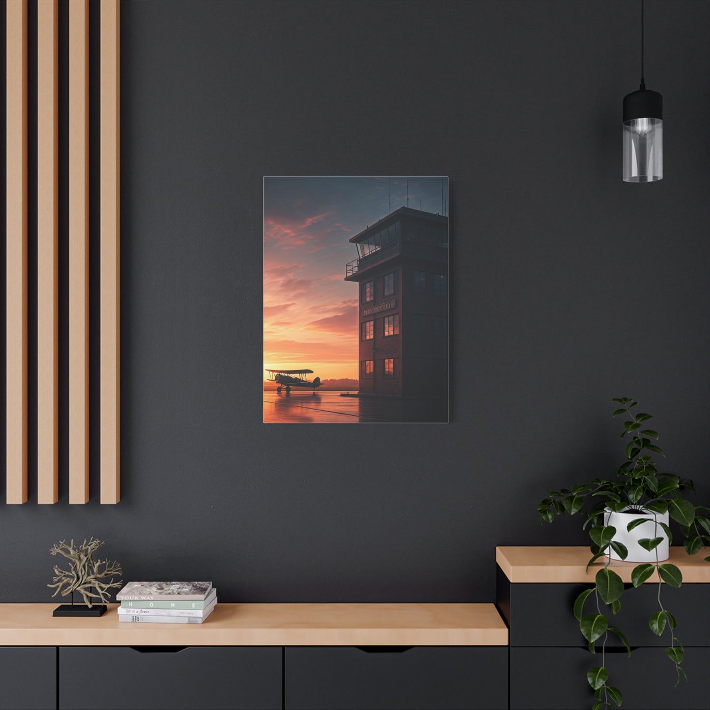 Sunset Airfield Tower Escape Wall Art & Canvas Prints
