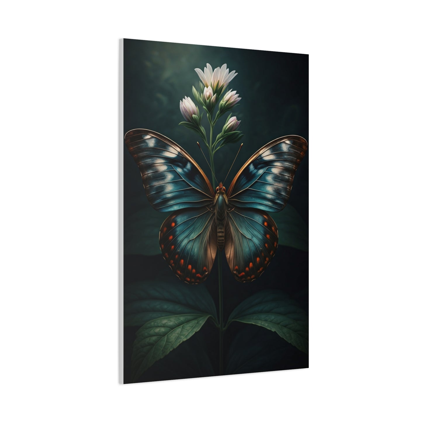 Midnight Blue Garden Butterfly Wall Art & Canvas Prints