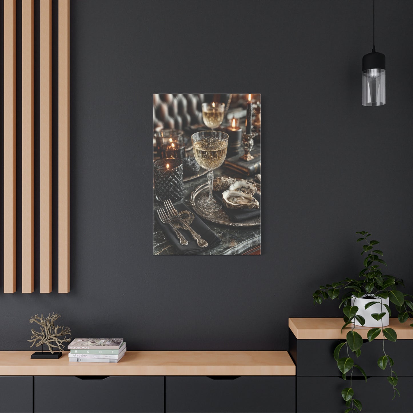 Champagne and Oyster Luxury Table Wall Art & Canvas Print