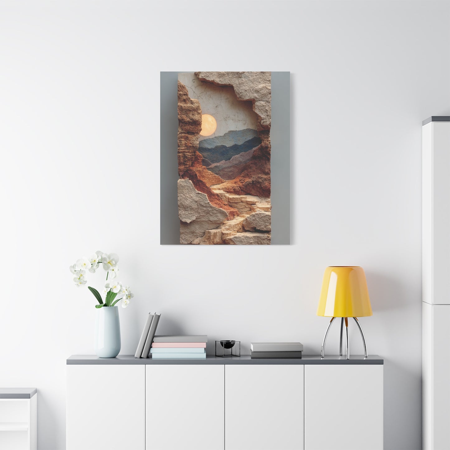 Sculptural Desert Window Relief Wall Art & Canvas Print