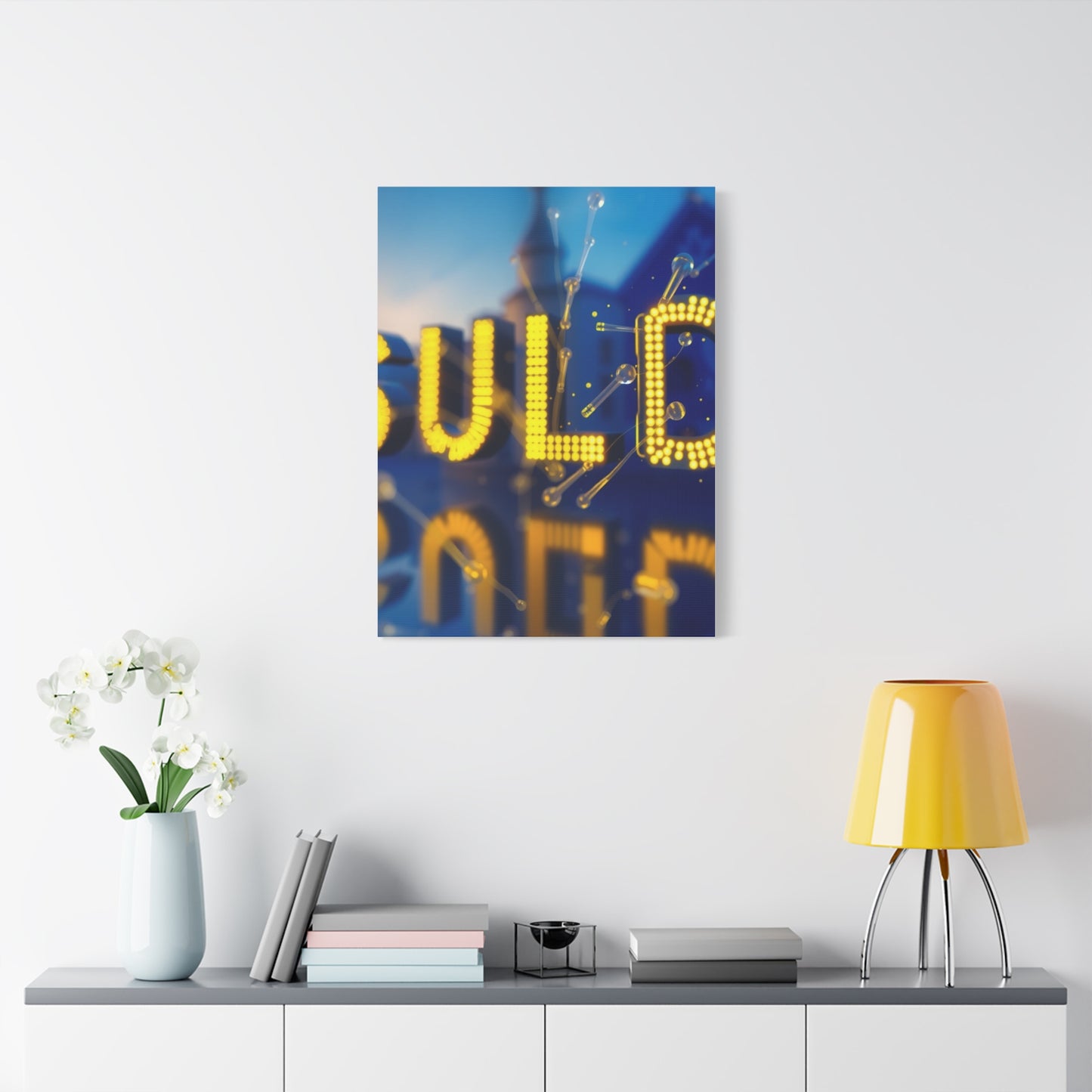 Blue & Yellow Art Luxury Canvas Wall Art & Canvas Print