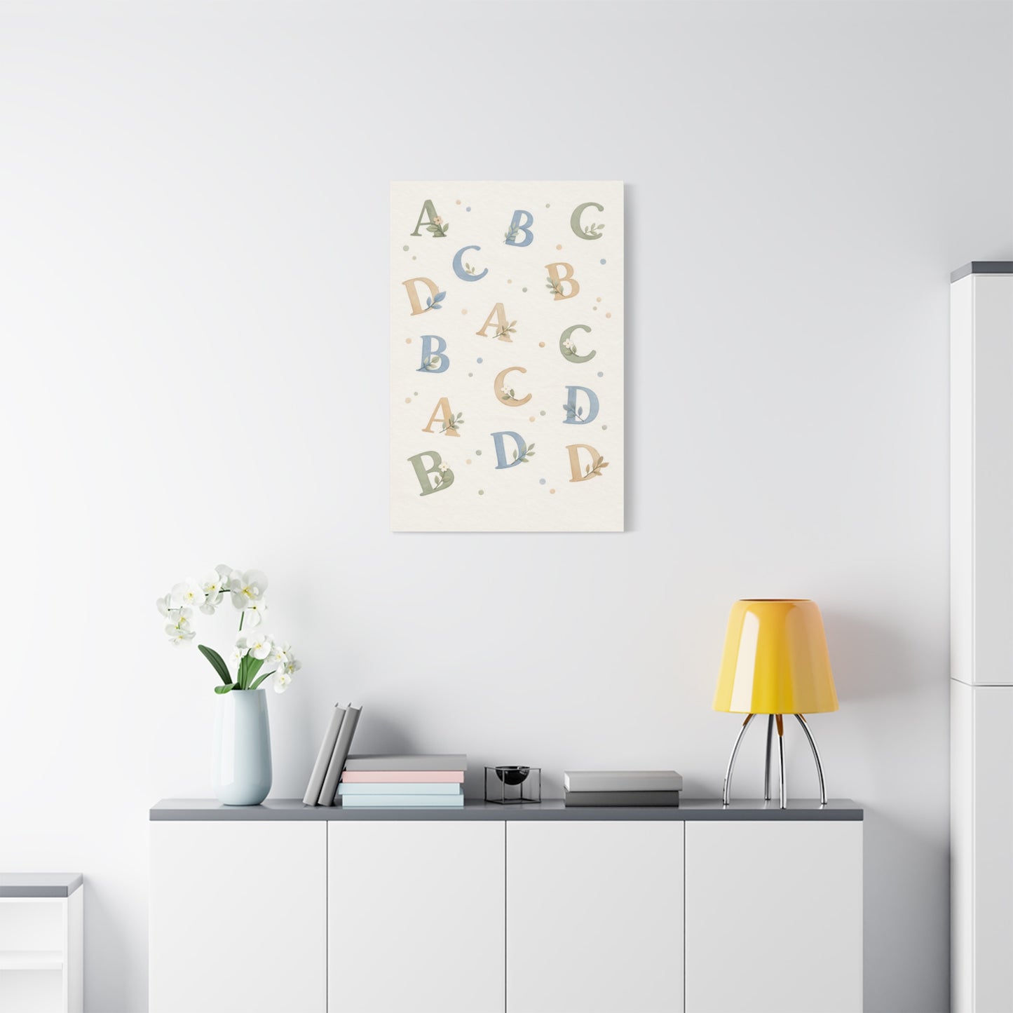 Botanical Alphabet Nursery Wall Art & Canvas Print