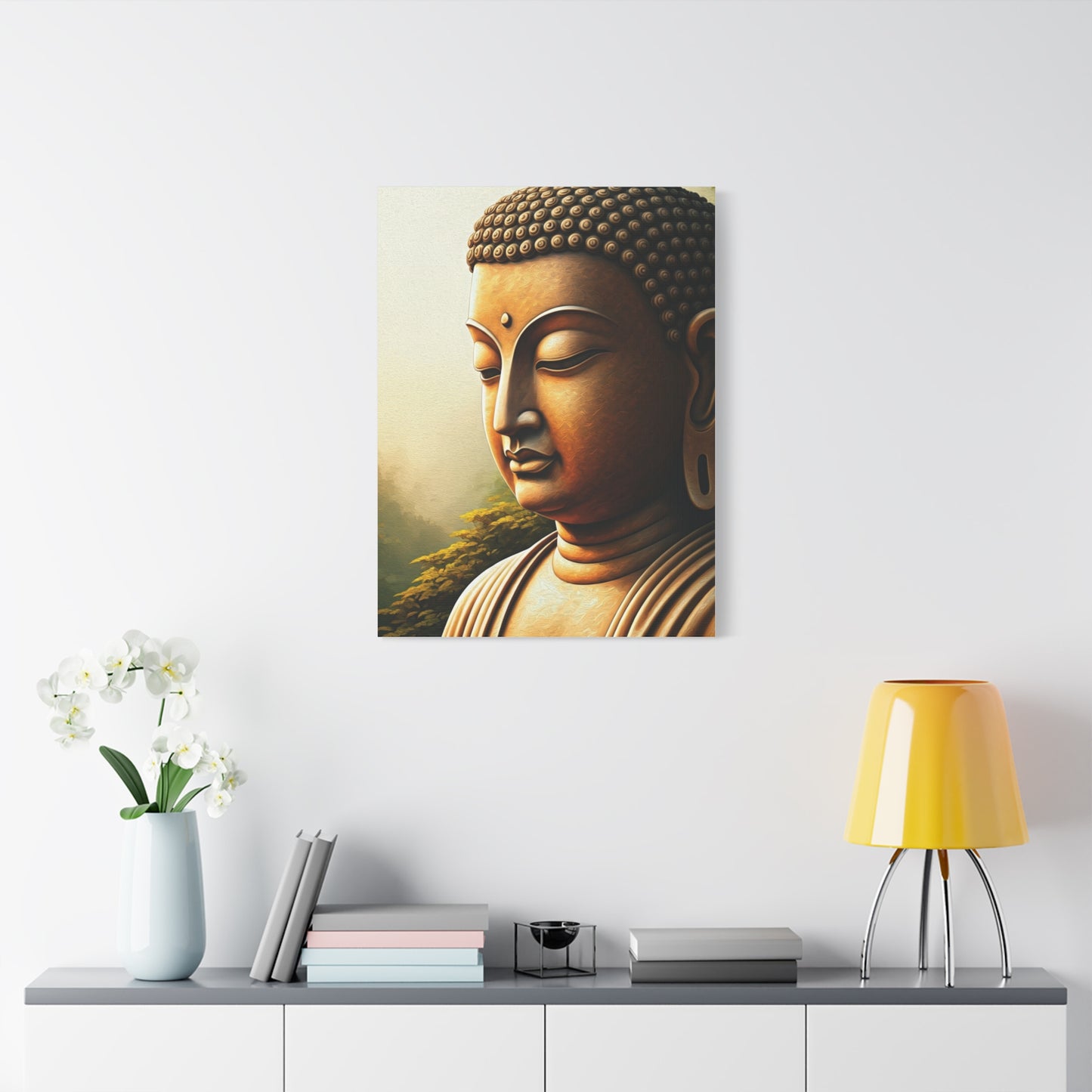 Golden Contemplation Buddha Close-Up Wall Art & Canvas Prints
