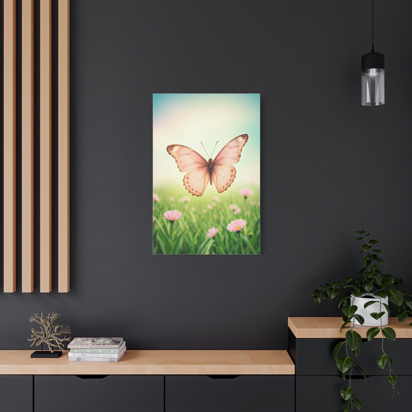 Blush Meadow Butterfly Elegance Wall Art & Canvas Prints