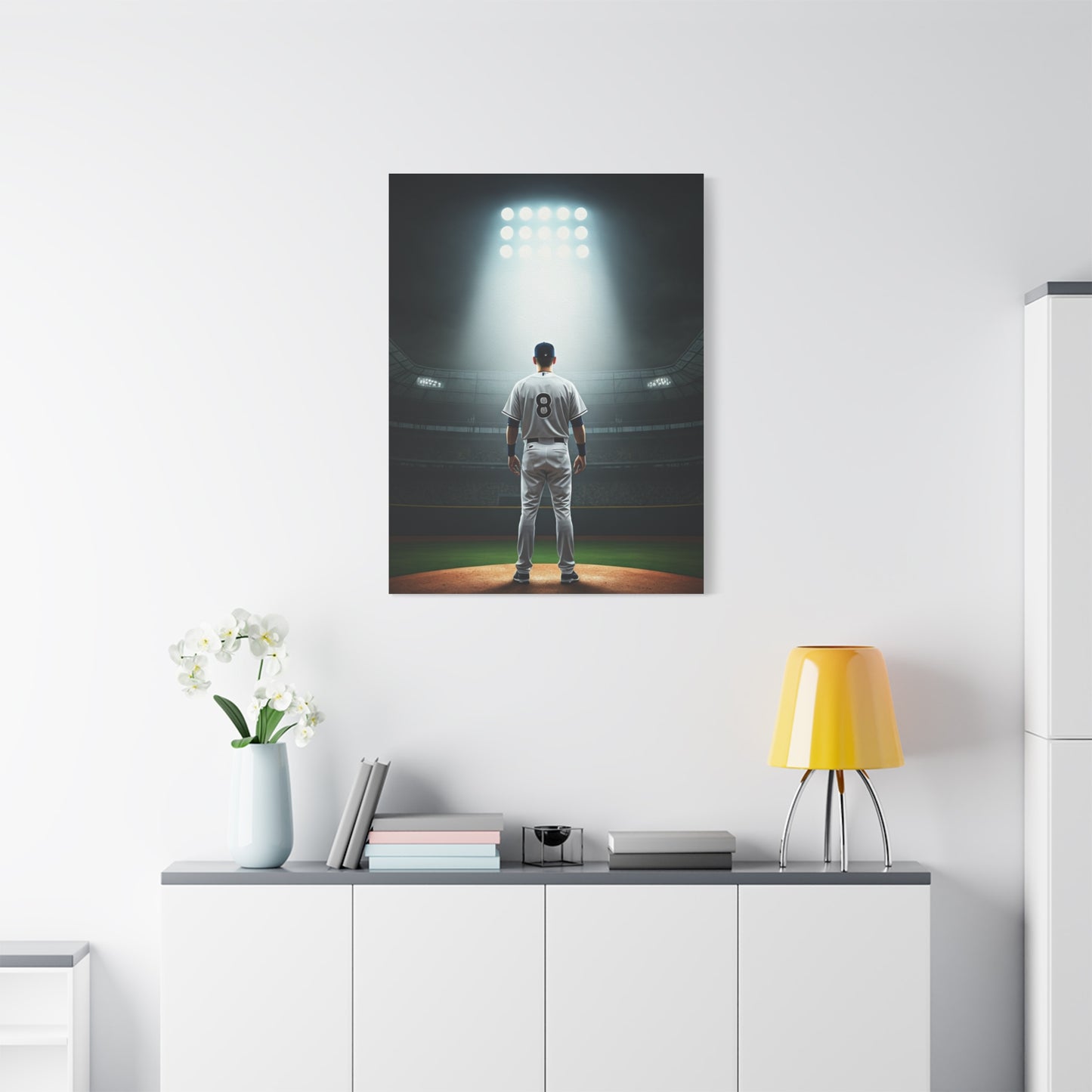 Stadium Spotlight Baseball Player Tribute Wall Art & Canvas Prints