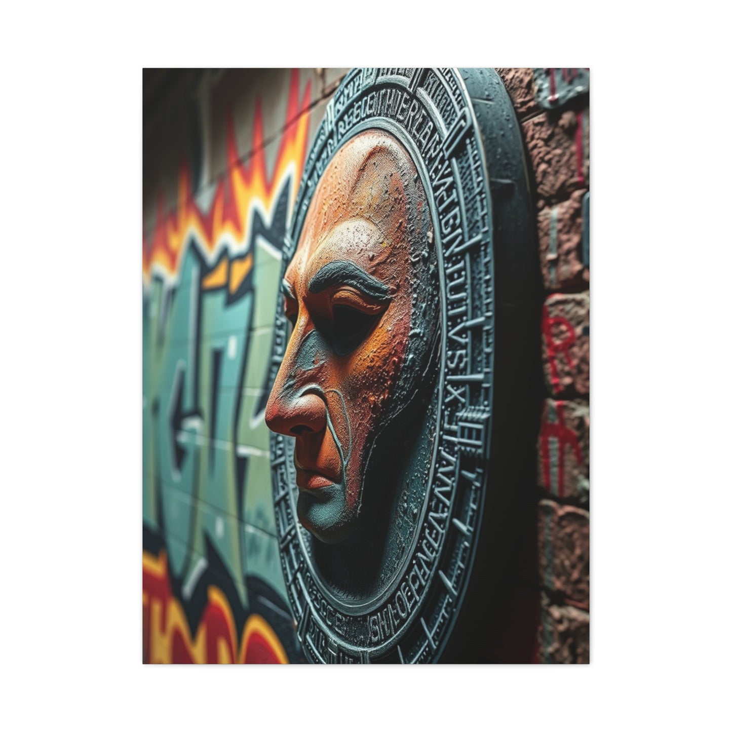 Polished Graffiti Illumination Wall Art & Canvas Print