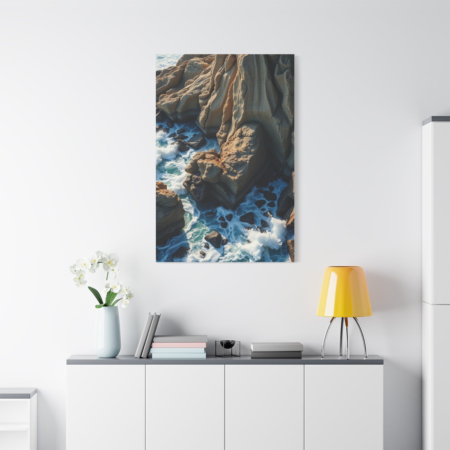 Shoreline Symphony Painting Wall Art & Canvas Print