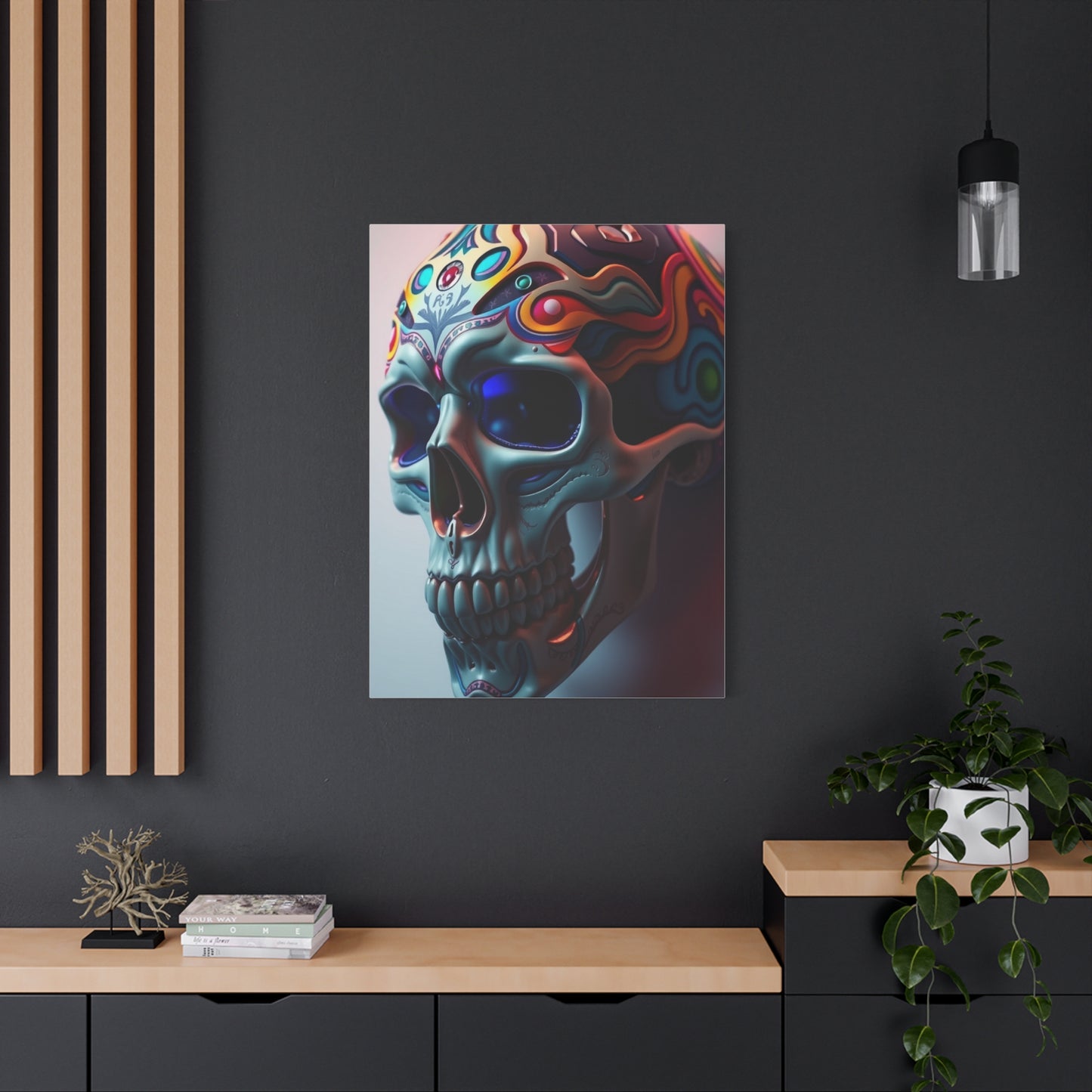 3D Trippy Skull Art By Ali Gulec Art Supreme Gallery Wall Art & Canvas Print