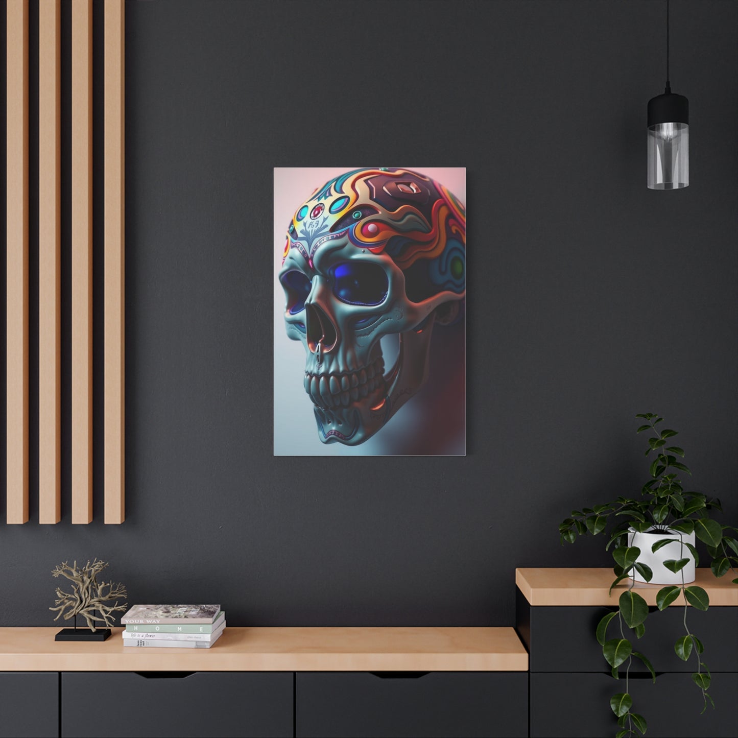 3D Trippy Skull Art By Ali Gulec Art Supreme Gallery Wall Art & Canvas Print