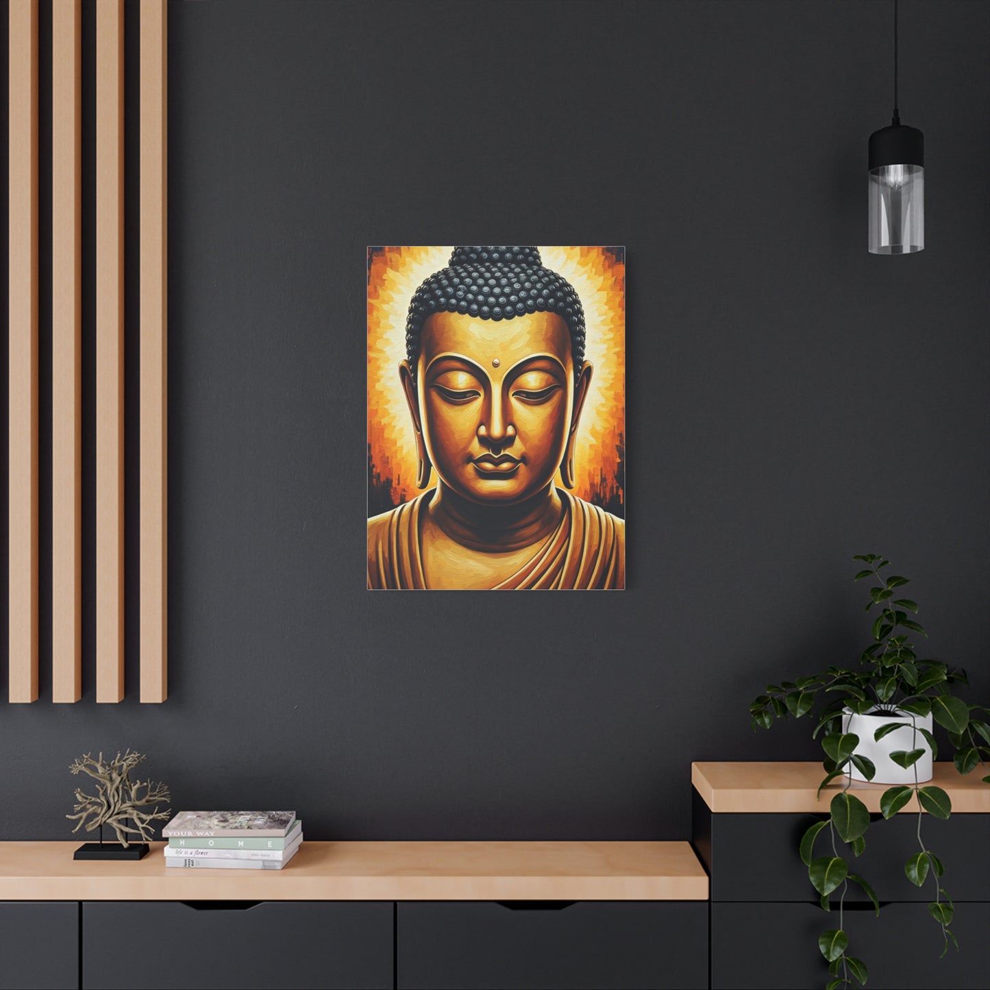 Golden Serenity Buddha Wall Art & Canvas Prints