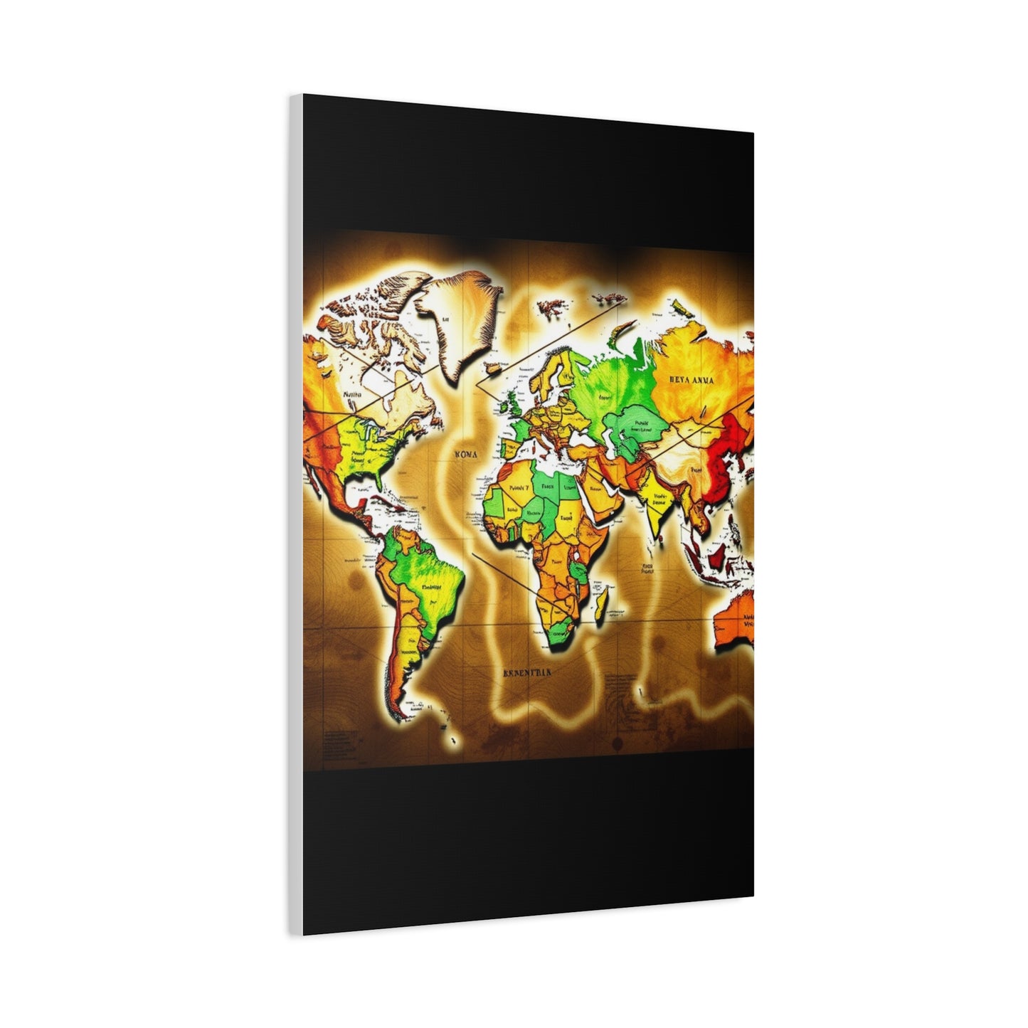 Supreme World Map Art Collection Wall Art & Canvas Print