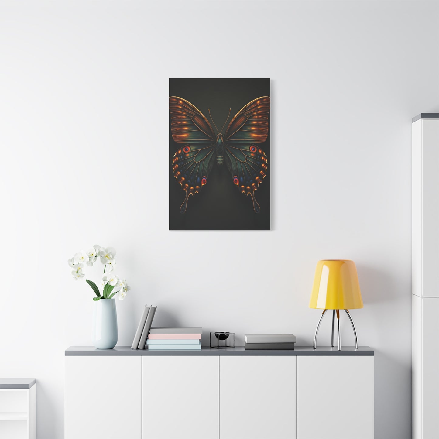 Peacock Pattern Butterfly Portrait Wall Art & Canvas Prints