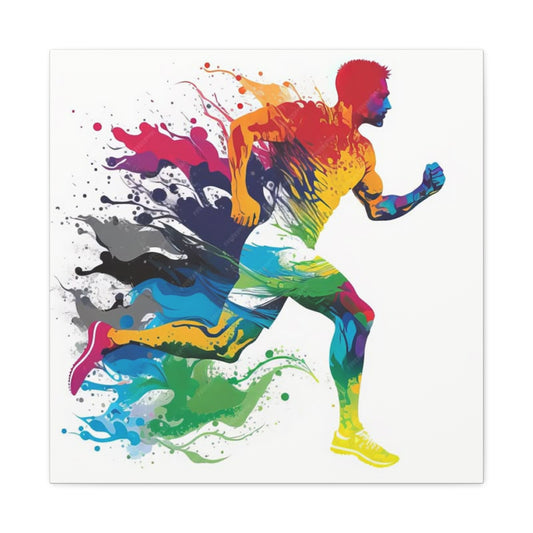 Running Graffiti Wall Art & Canvas Prints