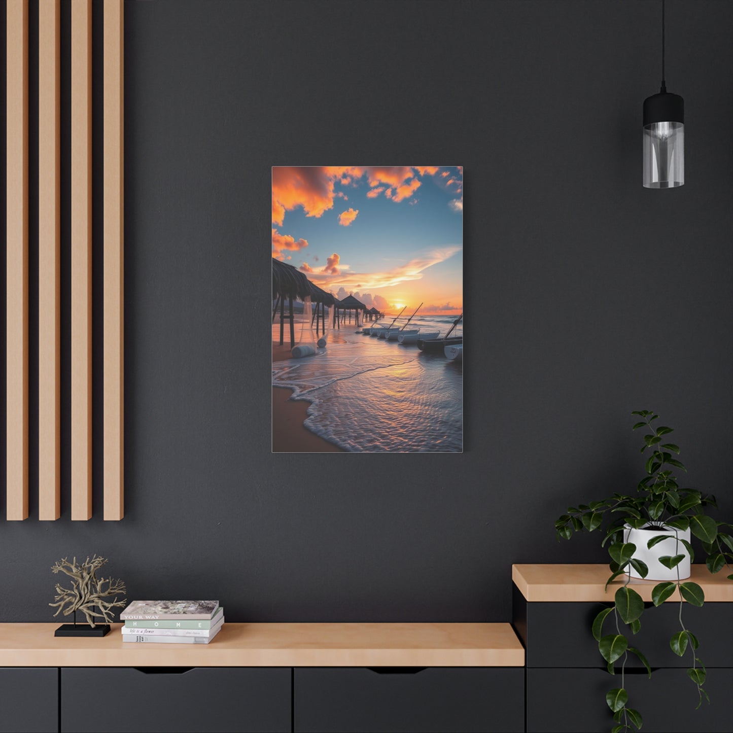 Beach Sunrise and Sunset Art Refined Canvas Wall Art & Canvas Print