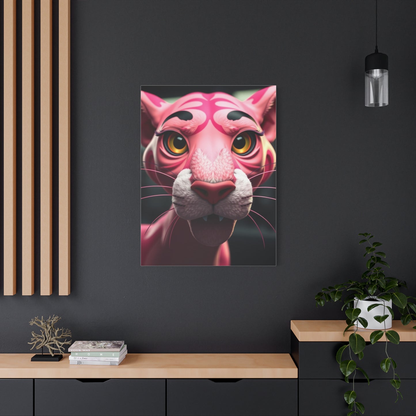 Cerise Feline Splendor Wall Art & Canvas Print