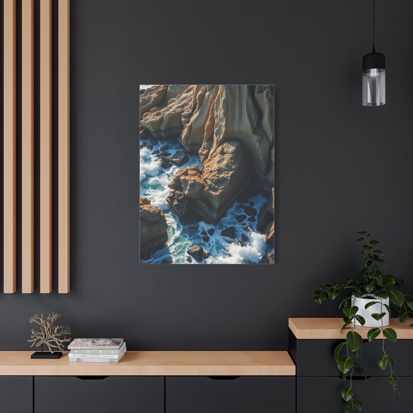 Shoreline Symphony Painting Wall Art & Canvas Print