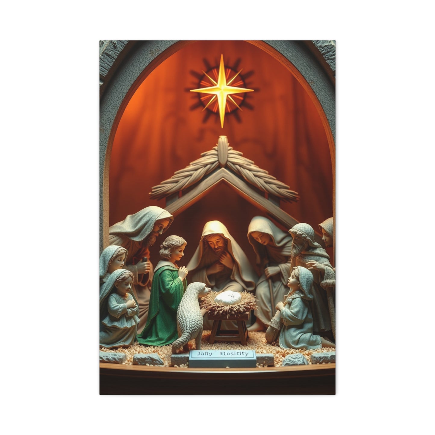 Divine Birth Tableau Wall Art & Canvas Print