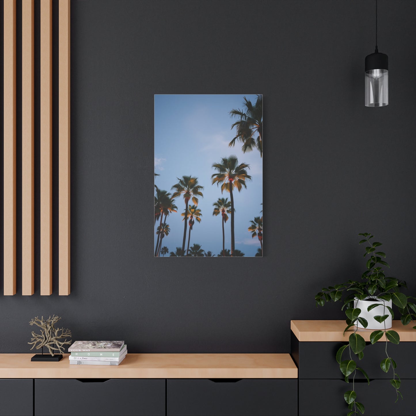 Elysian Palms Portrait Wall Art & Canvas Print