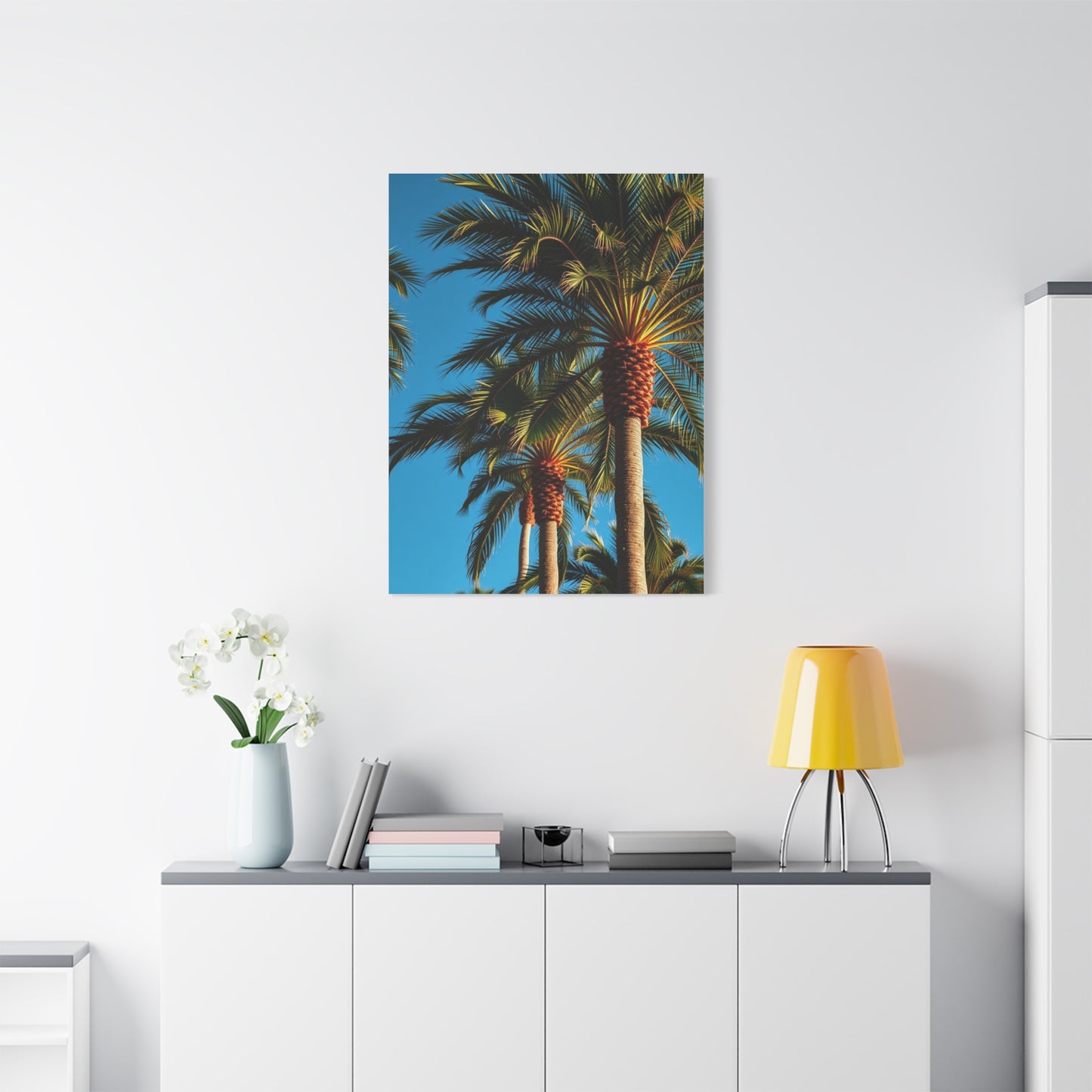 Palatial Palms Portrait Wall Art & Canvas Print