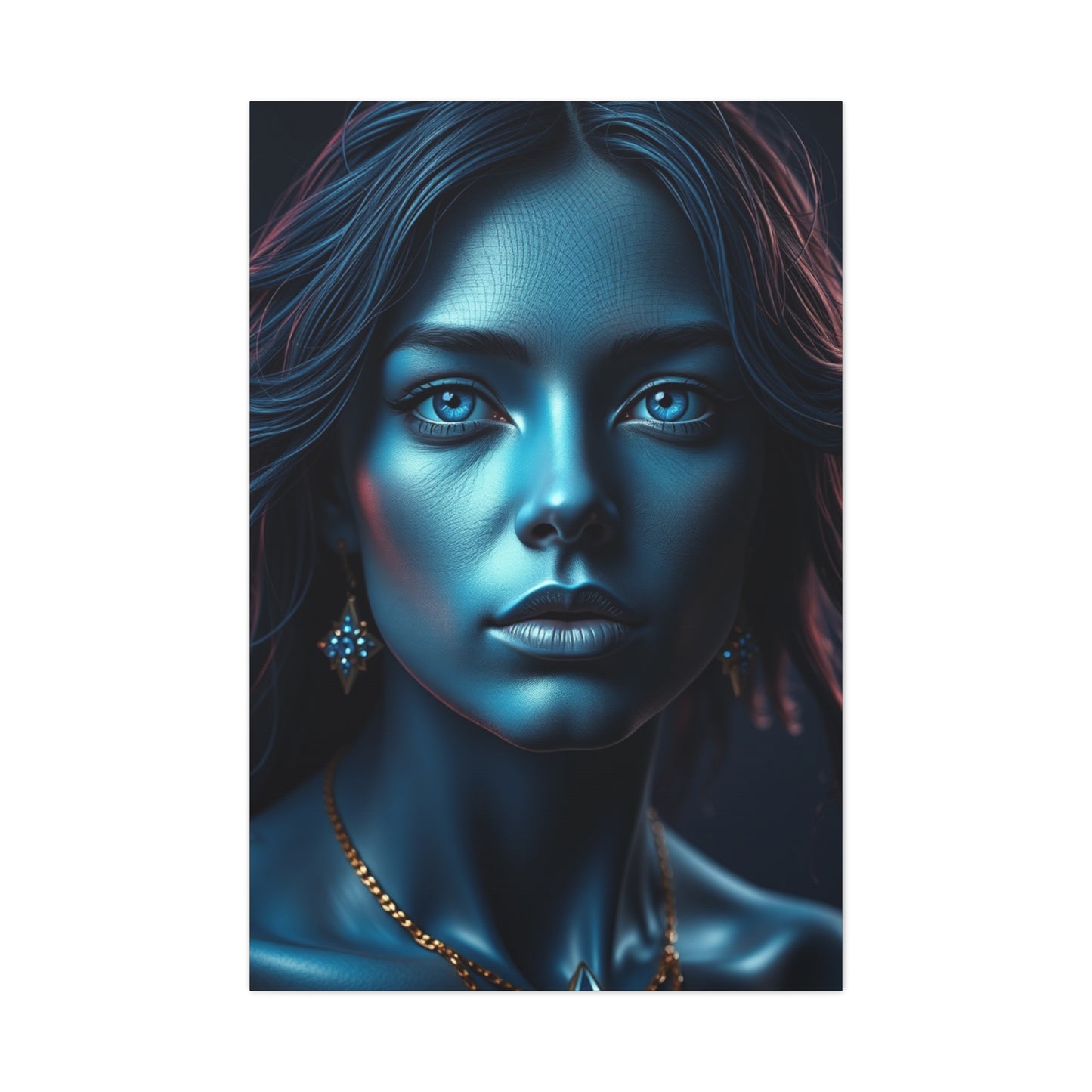 Prussian Blue Splendor Art Wall Art & Canvas Print