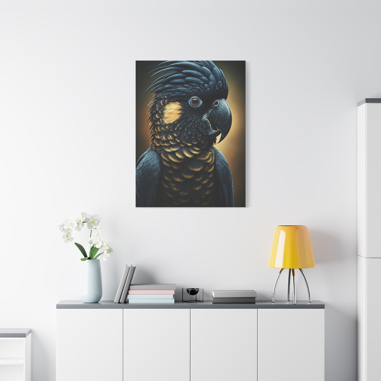 Majestic Black Cockatoo Portrait Wall Art & Canvas Prints
