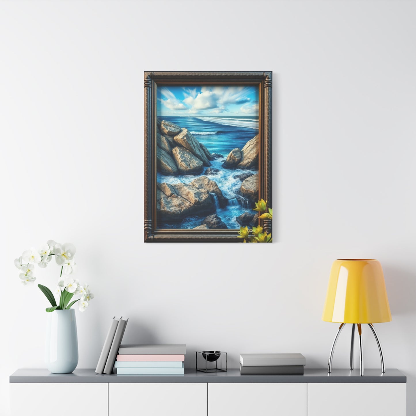 Serene Shoreline Elegance Wall Art & Canvas Print