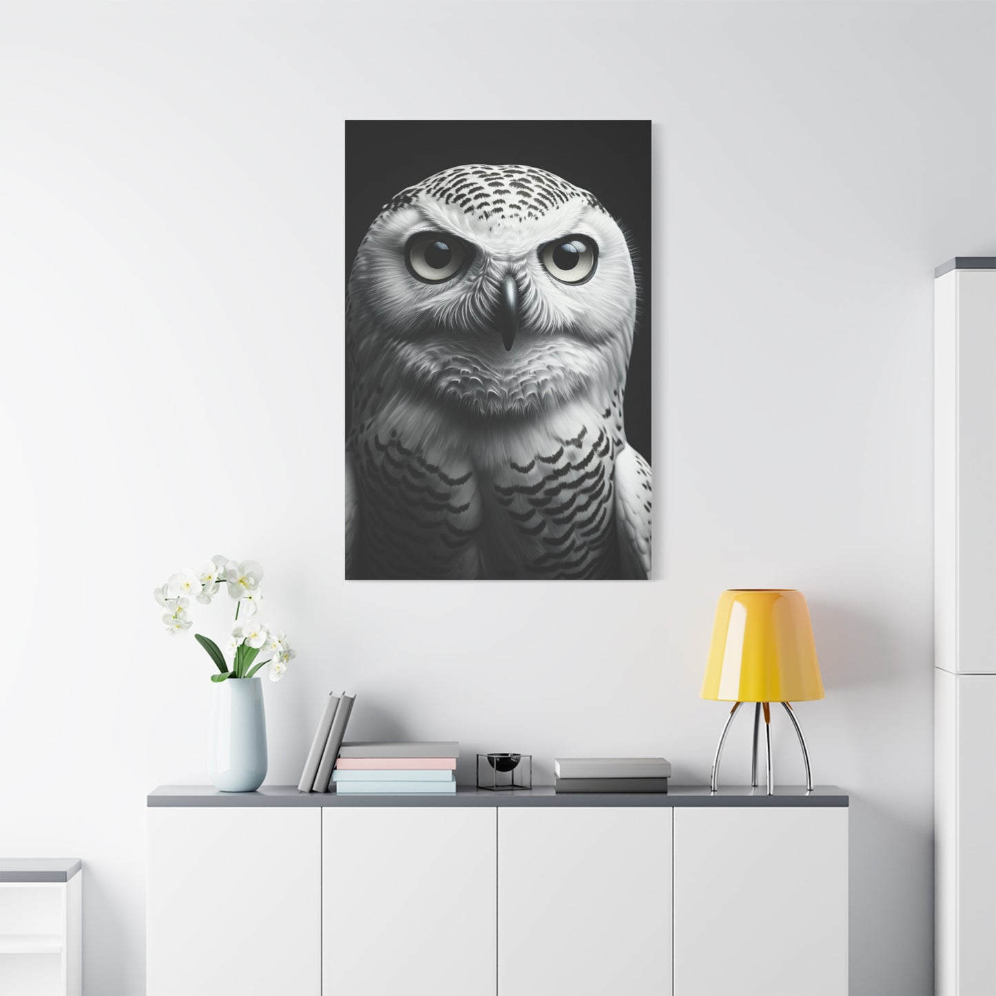Snowy Owl Intense Gaze Wall Art & Canvas Prints