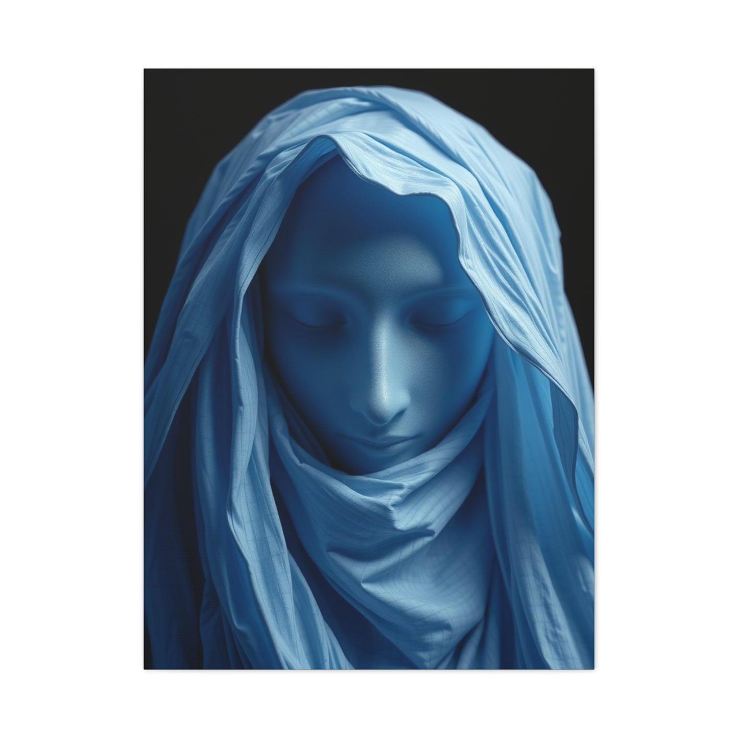 Black, White & Blue Art Luxury Canvas Wall Art & Canvas Print