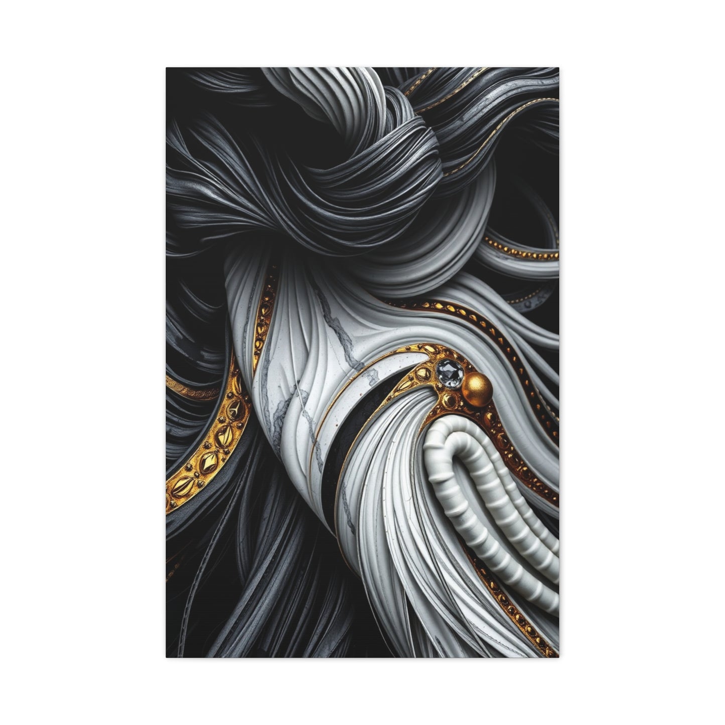 Black White and Gold Art Luxury Canvas Wall Art & Canvas Print
