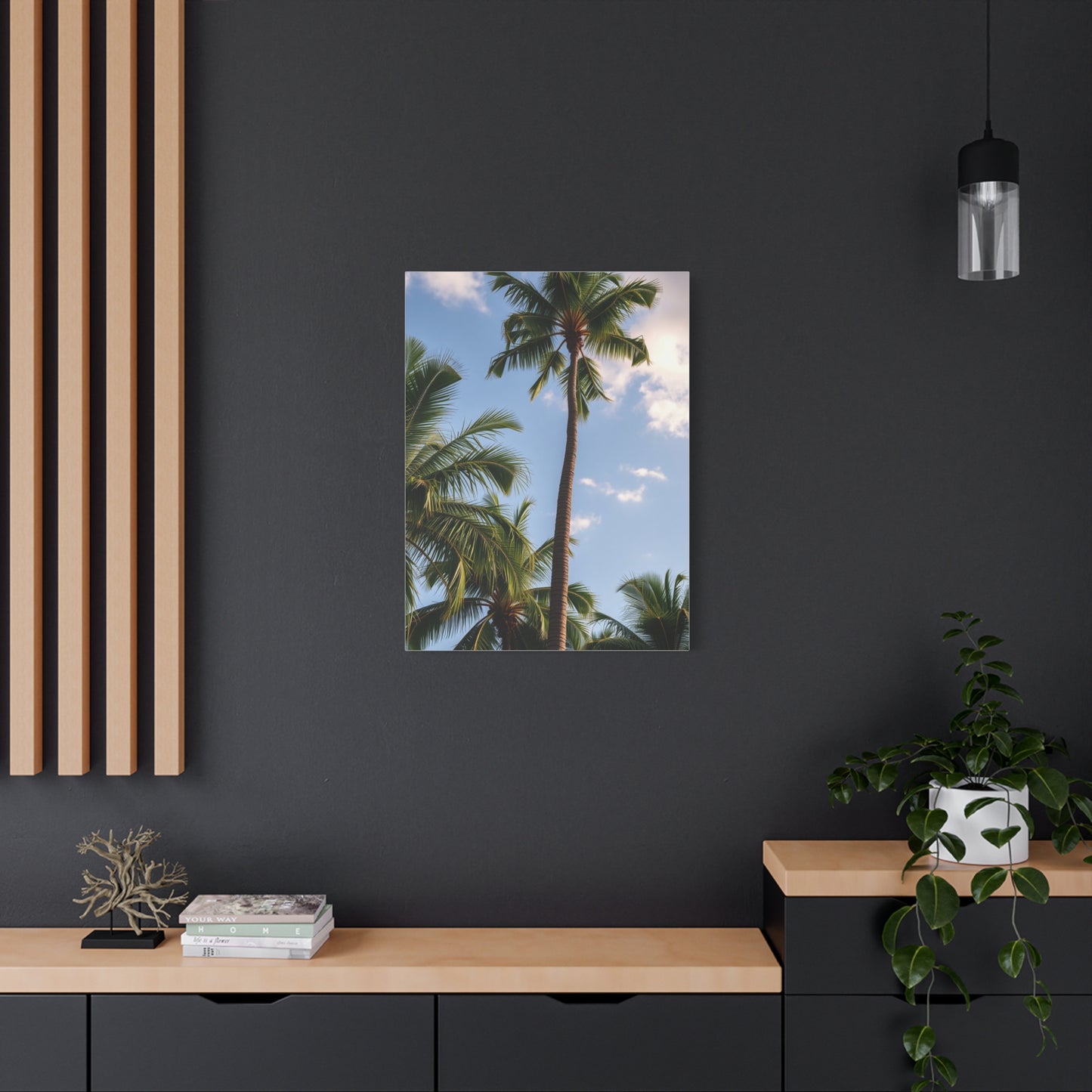 Serene Palms Composition Wall Art & Canvas Print