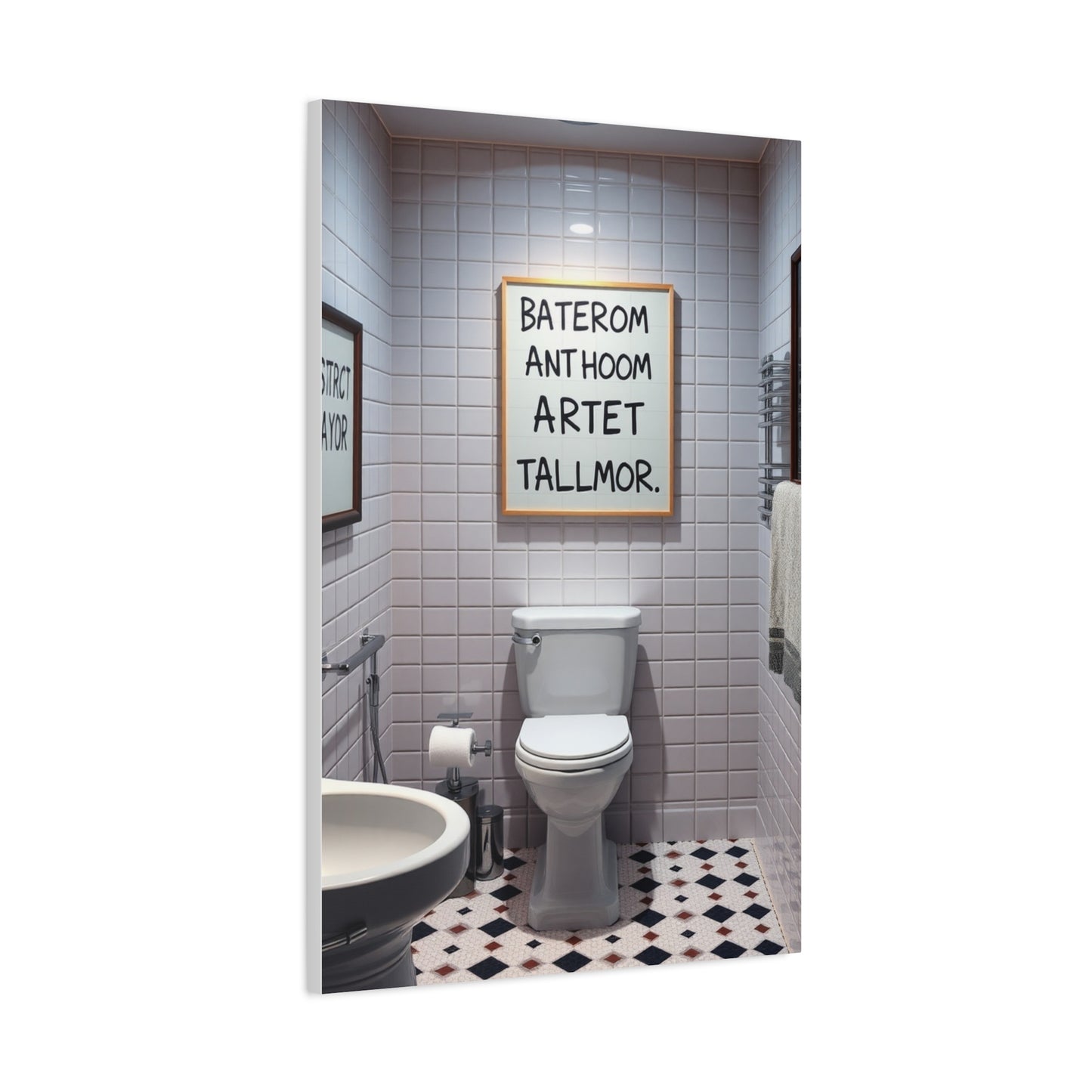 Vision Bathroom Humor Art Art Wall Art & Canvas Print