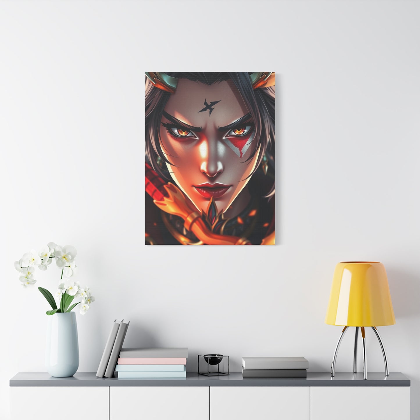 Ethereal Samurai Portraiture Wall Art & Canvas Print