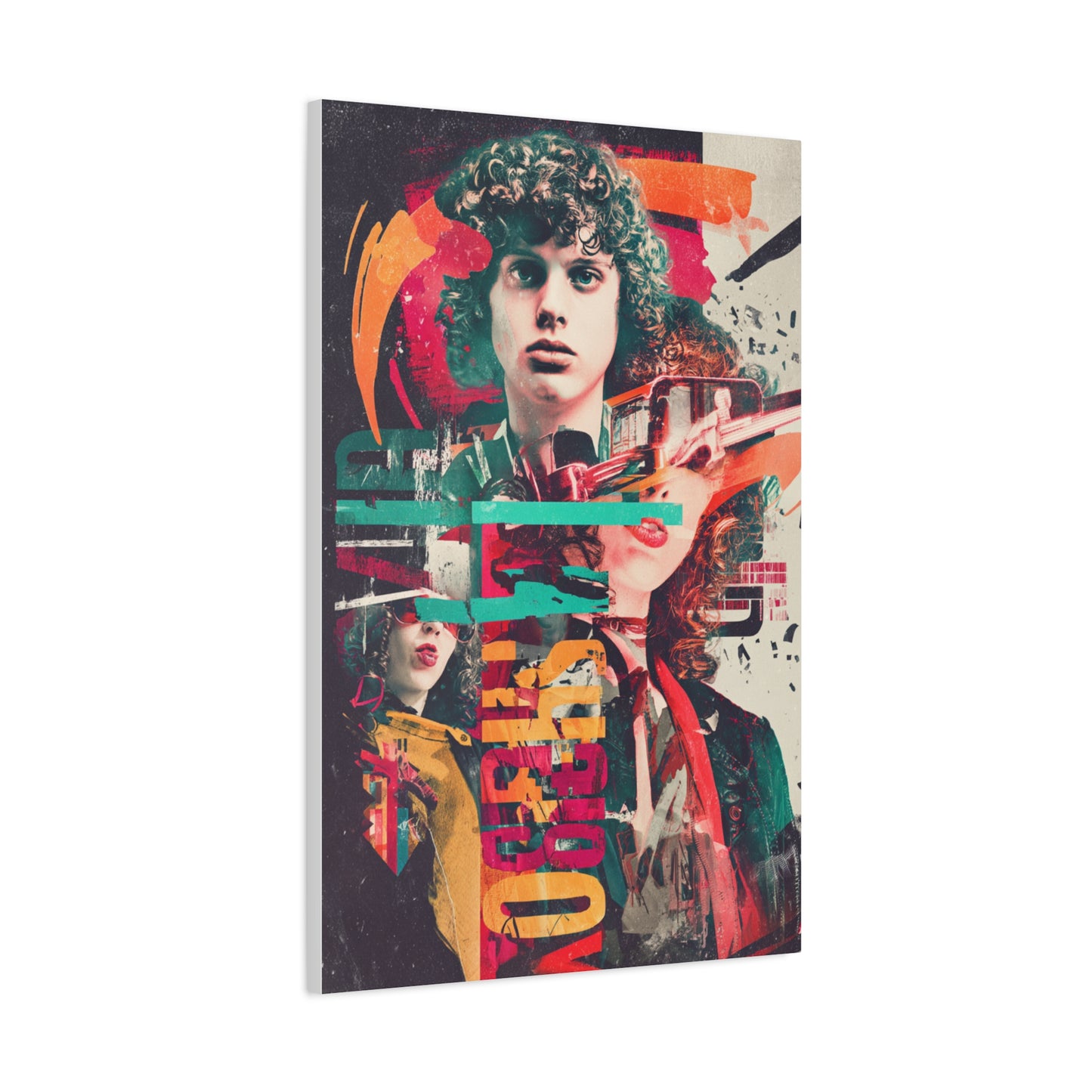 Retro Pop Collage Portrait Wall Art & Canvas Print