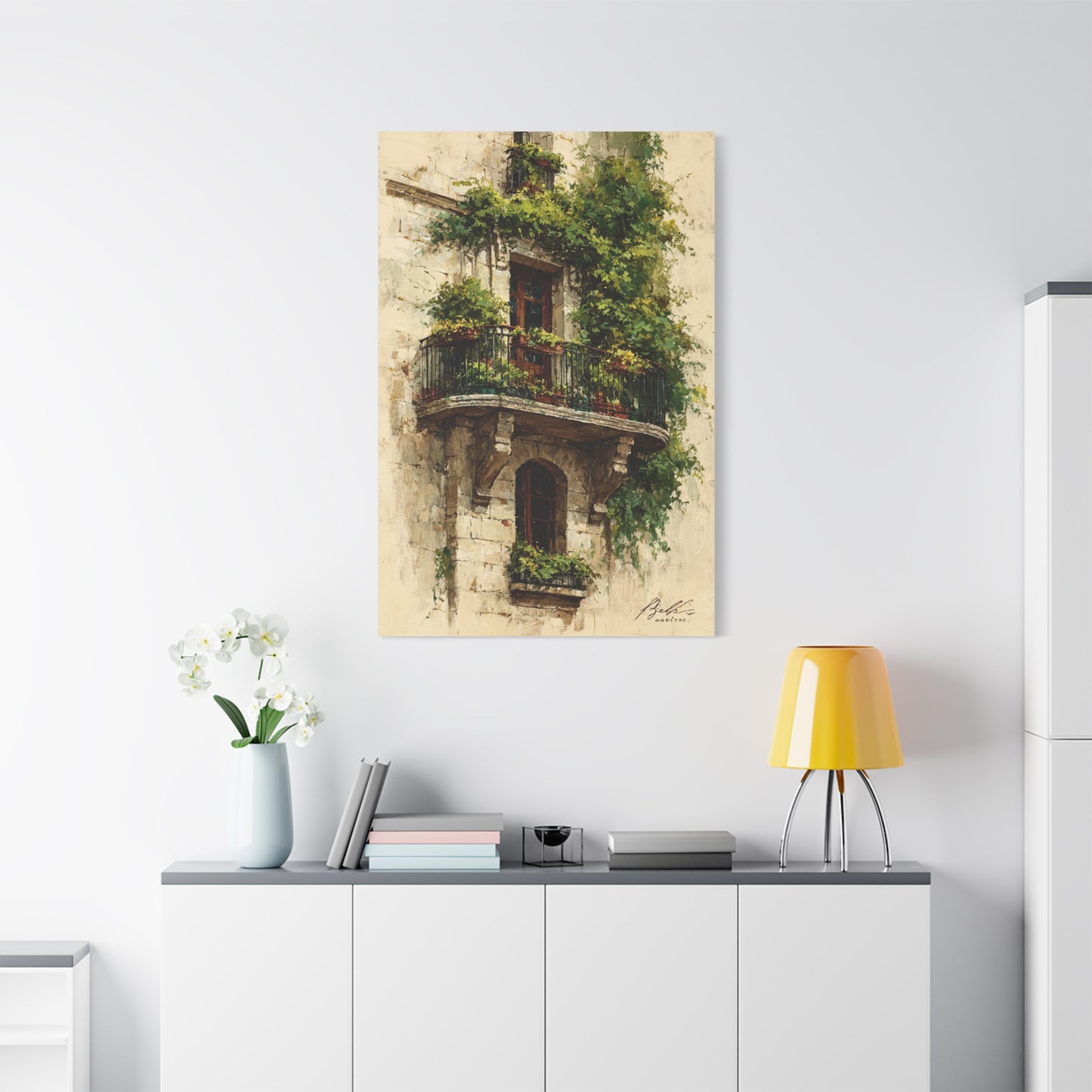 Parisian Balcony Ivy Wall Art & Canvas Print