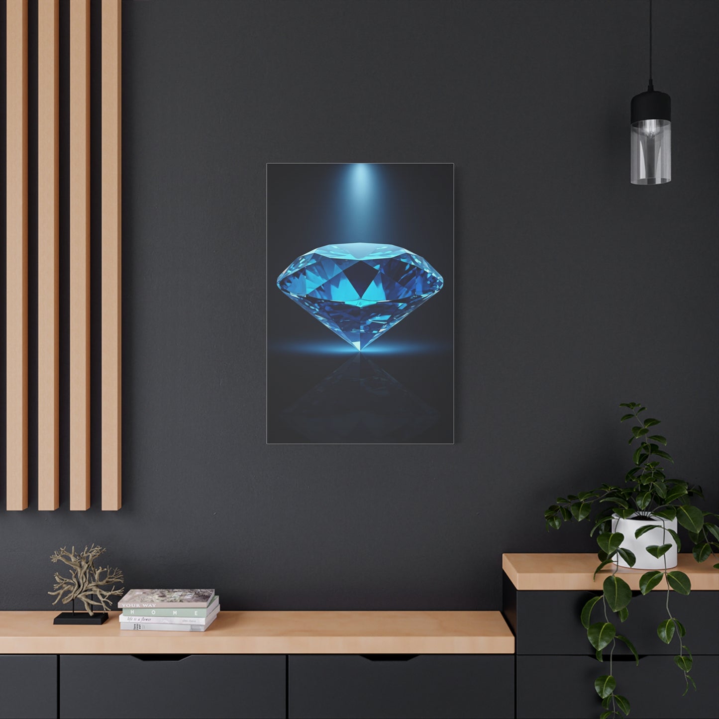 Blue Diamond Reflection Wall Art & Canvas Prints
