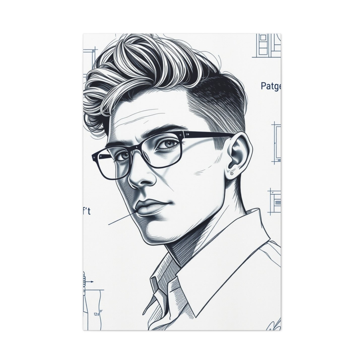 Supreme Blueprint & Patent Sketches Art Collection Wall Art & Canvas Print