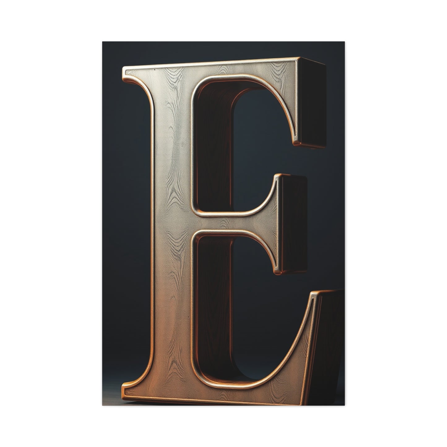 The Letter E - Art Refined Canvas Wall Art & Canvas Print
