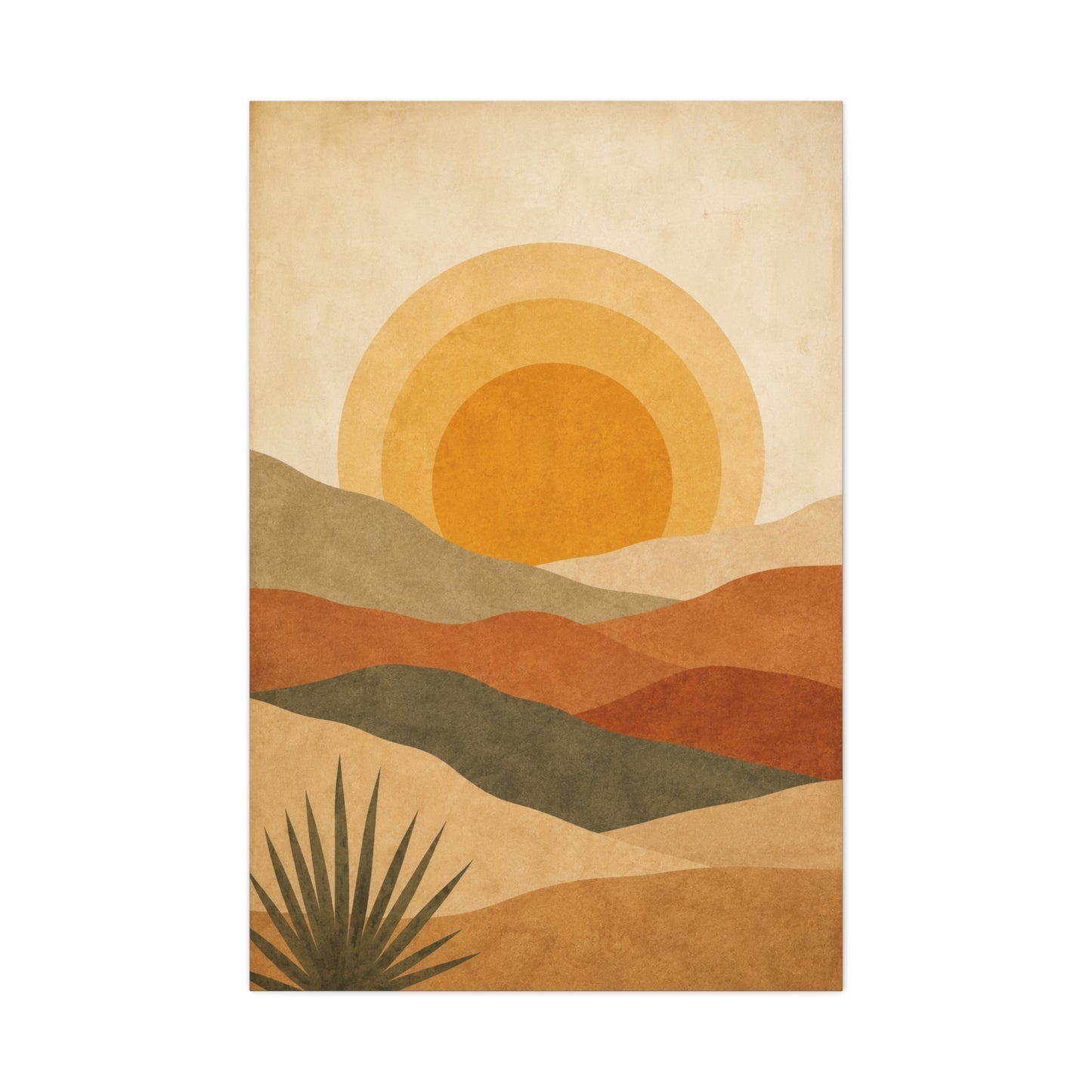 Boho Desert Sun Layers Abstract Wall Art & Canvas Print