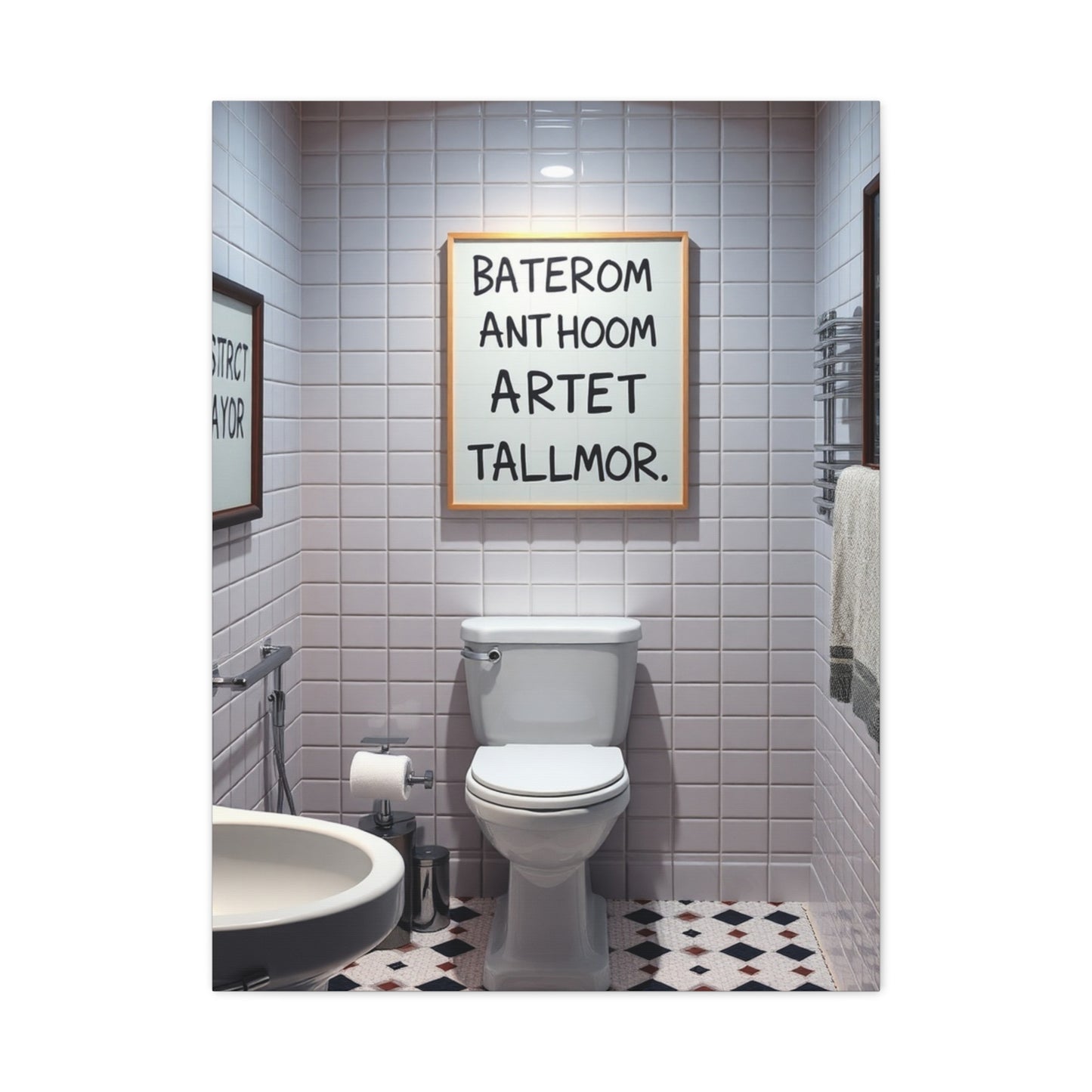 Vision Bathroom Humor Art Art Wall Art & Canvas Print