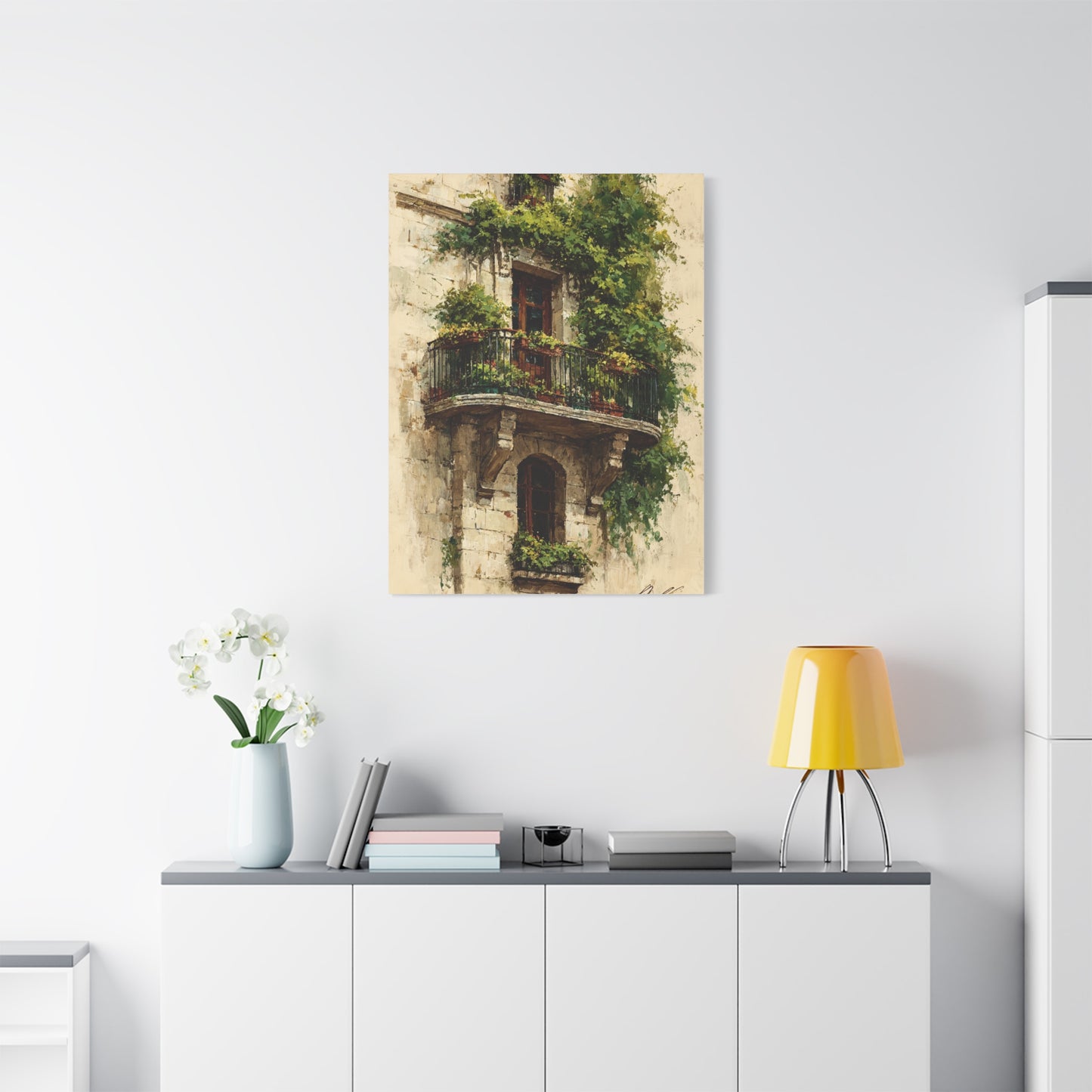Parisian Balcony Ivy Wall Art & Canvas Print
