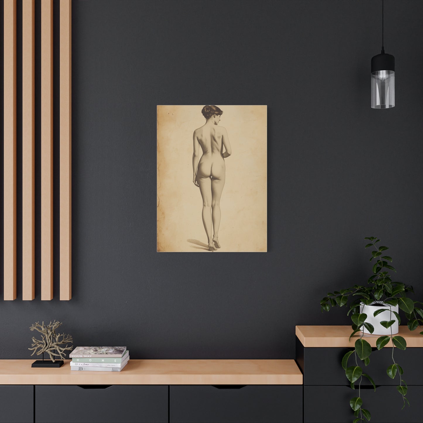 Classical Back Study Figure Wall Art & Canvas Print