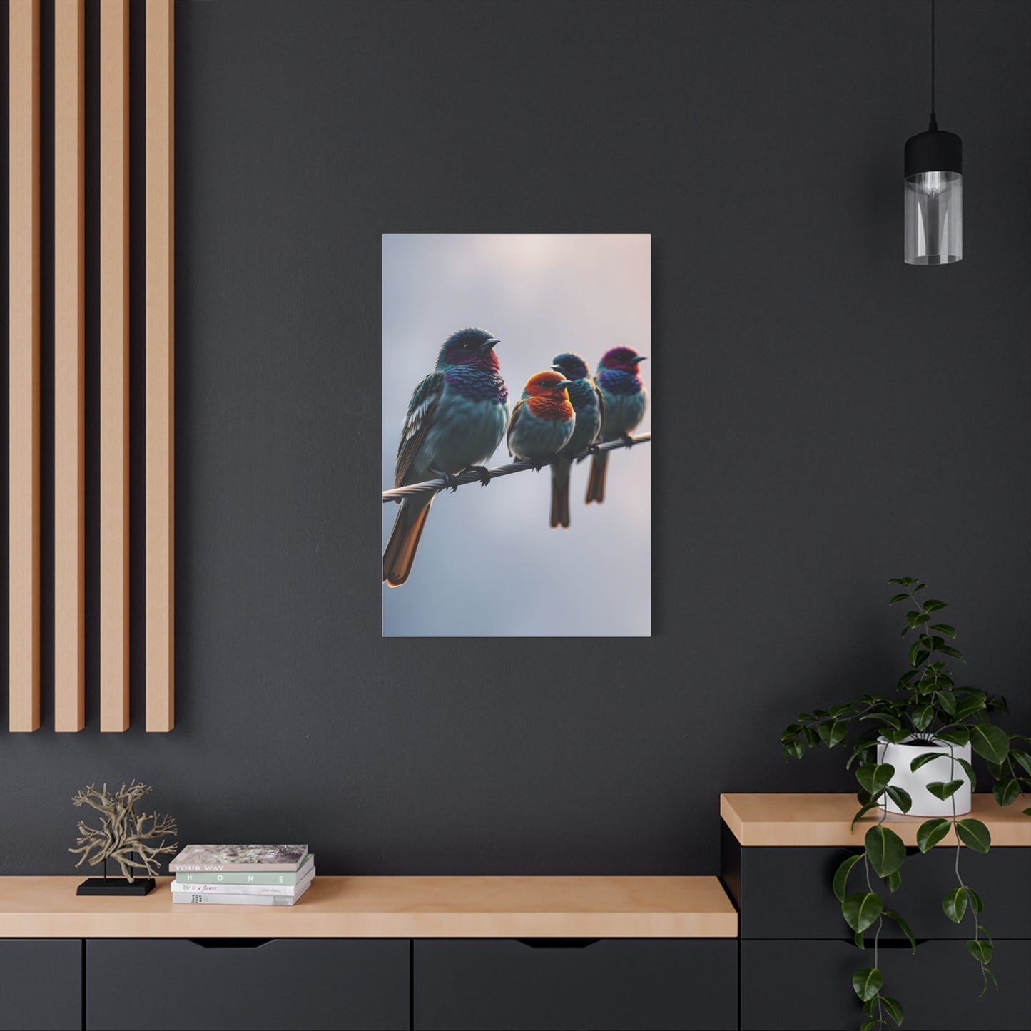 Masterpiece Birds On a Wire Art Vision Wall Art & Canvas Print