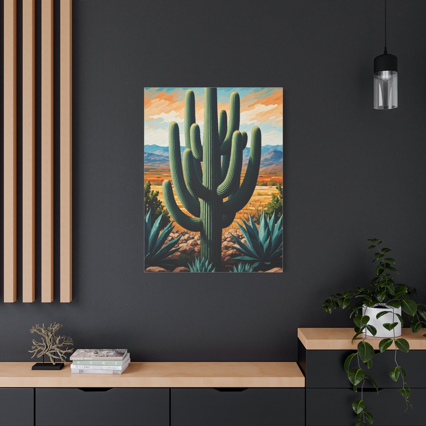 Southwestern Valley Saguaro Landscape Wall Art & Canvas Prints