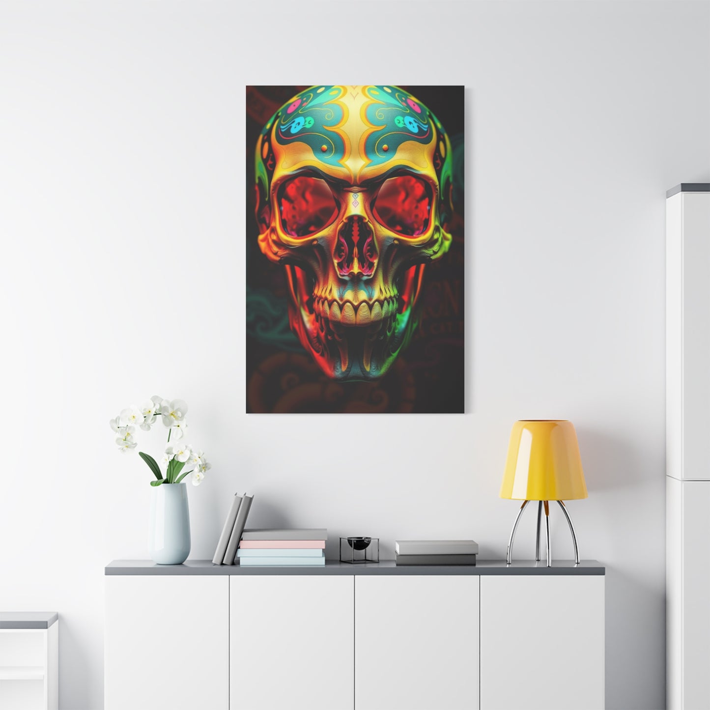 Ethereal Skull Illusion Wall Art & Canvas Print